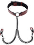 SAFFRON COLLAR WITH NIPPLE CLAMPS